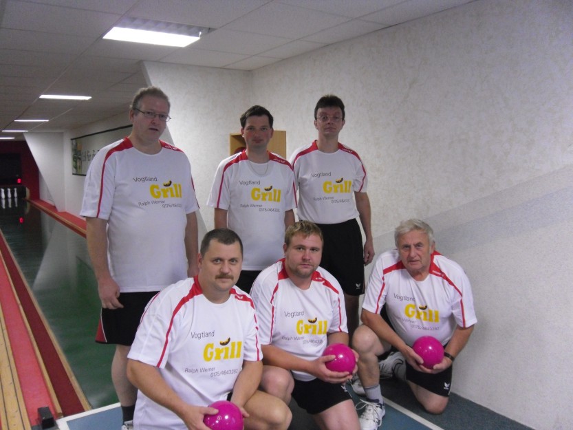 von hinten links: Uwe Bauer, Frank Matthes, Matthias Seidel, vorn: Ralph Werner, Andreas D&ouml;rfel, Volkmar Trieschmann